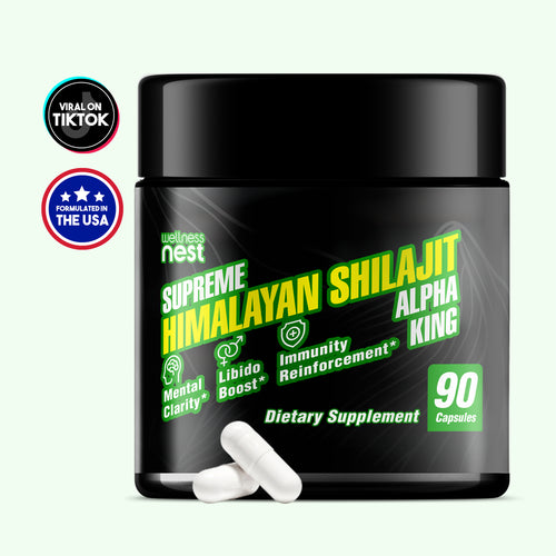 Supreme Himalayan Shilajit Alpha King capsules for mental clarity, libido boost, and immunity